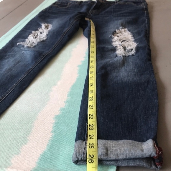 Angel Kiss Zip Fly 5 Pocket Distressed Denim Jeans‎ Size 9 - Picture 9 of 10